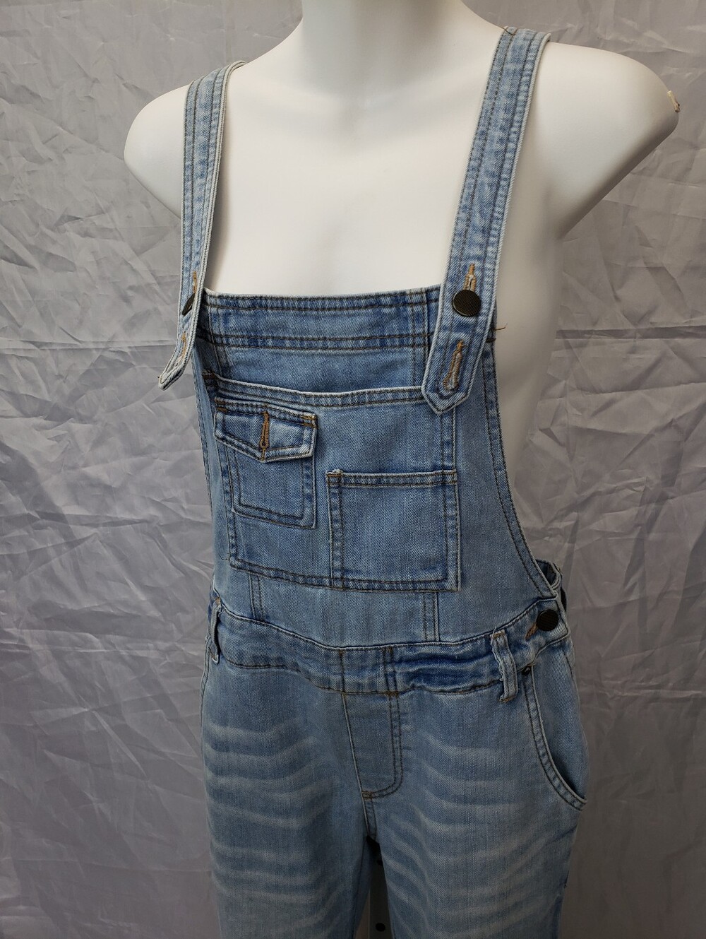 Free People Slim Denim Overalls Size 25 - Picture 3 of 8